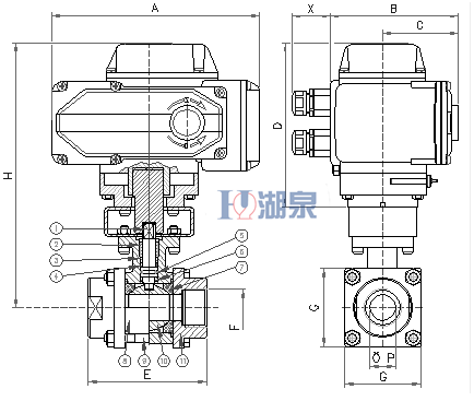 電動絲扣球閥Q911F-16P型號，圖片，原理